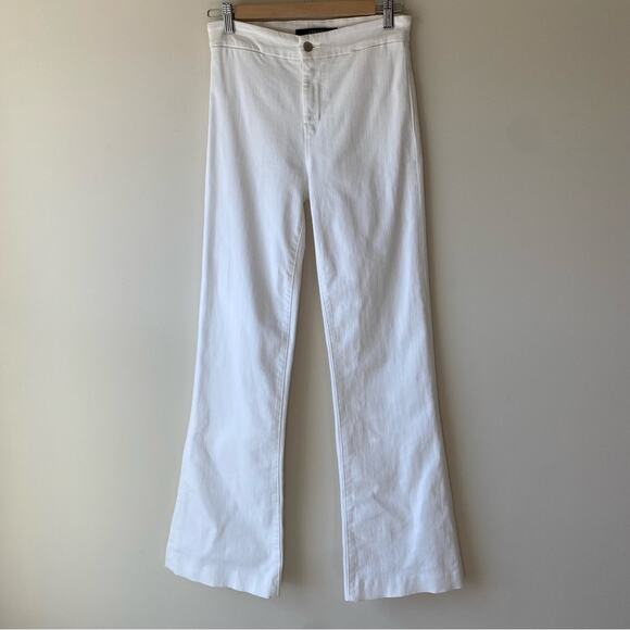 J Brand Tailored Flare Jeans High Rise in Blanc Off White Size 28 - Picture 1 of 7